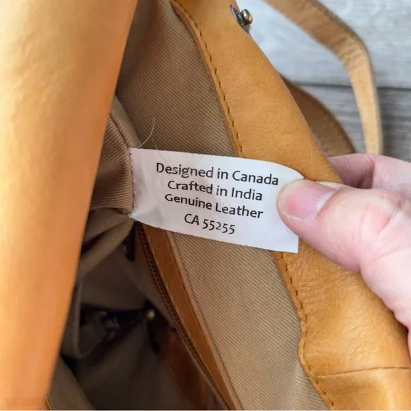 Milo Genuine Tan Leather Braided Leather Foldover Crossbody Bag - Picture 13 of 16